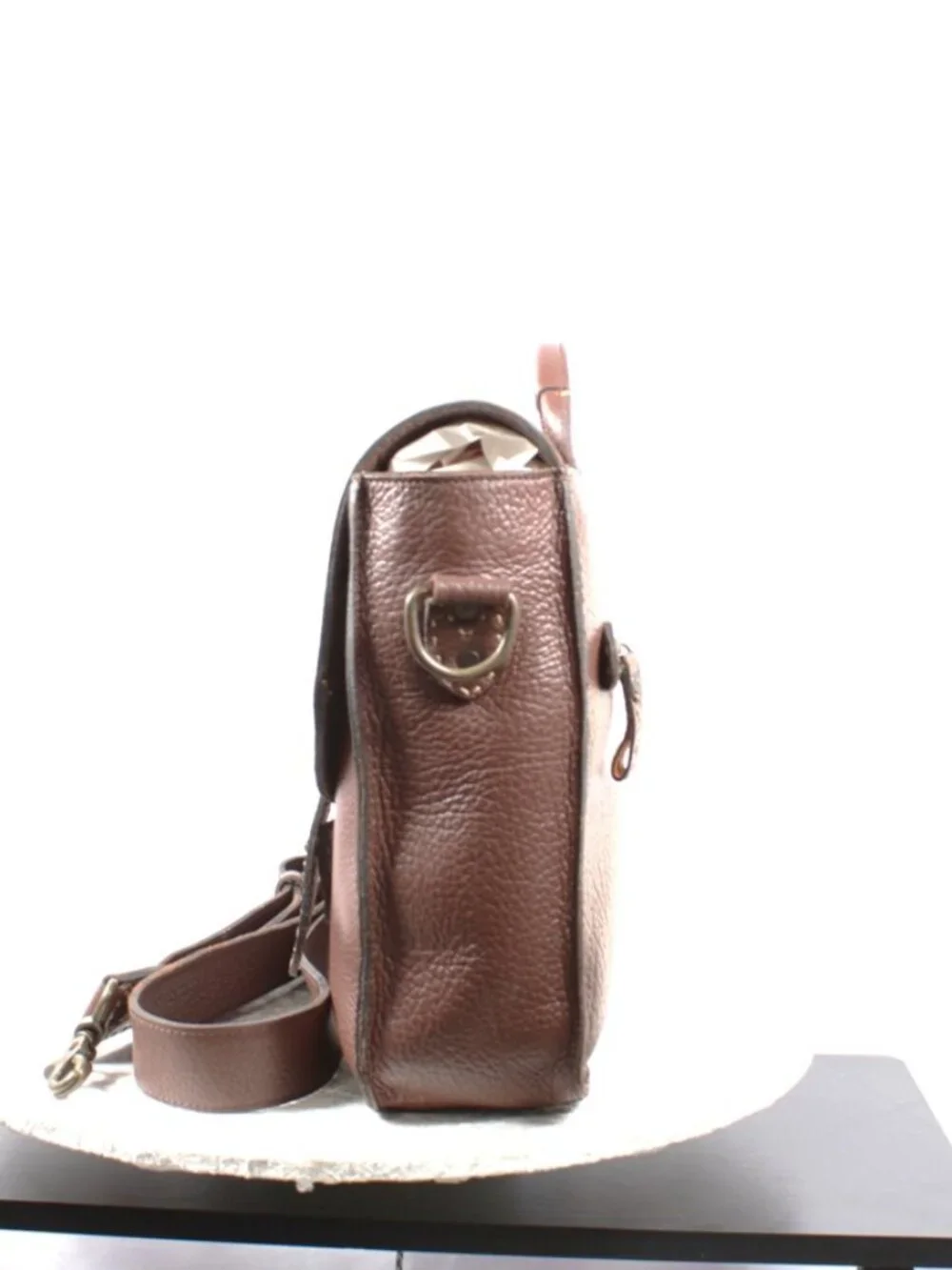 King Ranch Leather Messenger Briefcase Laptop Bag Brown Crossbody Satchel